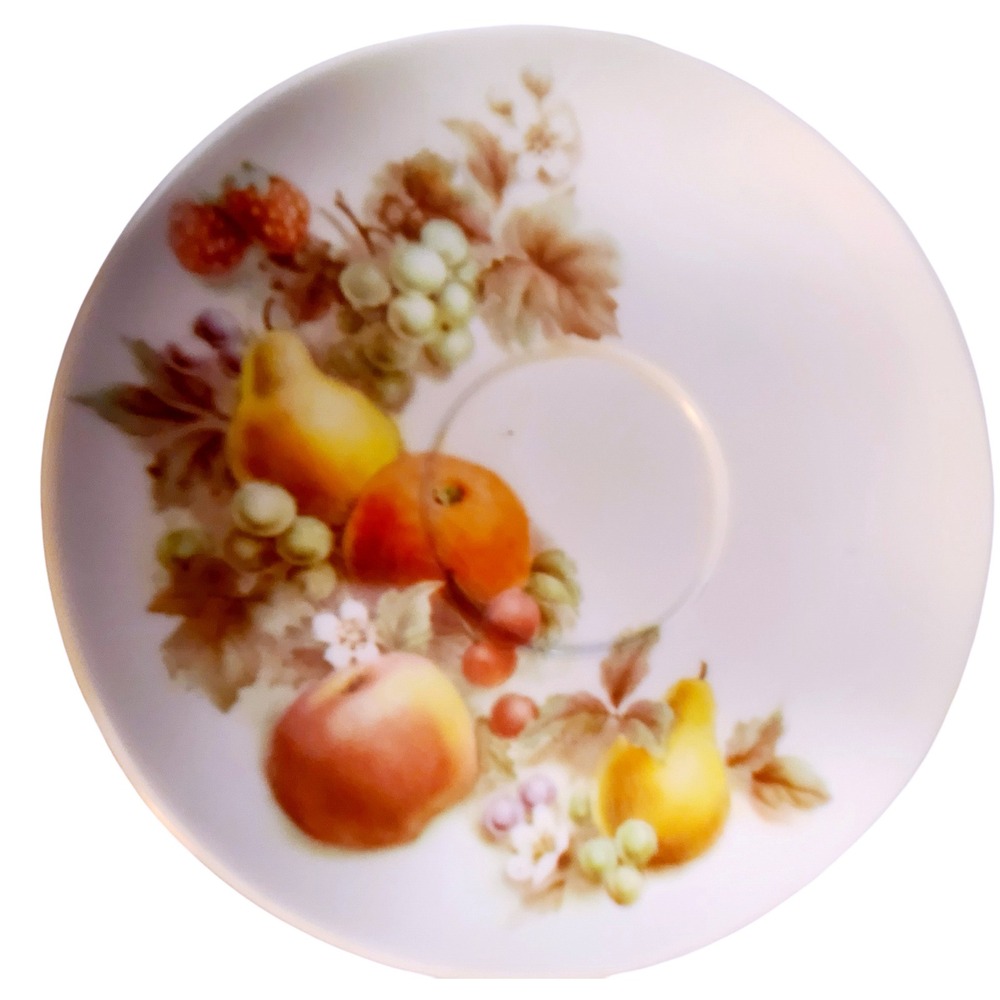 Melmac Molding Fruit Orchard‎ Saucers 8204-6, Set of Six, Vintage Dinnerware